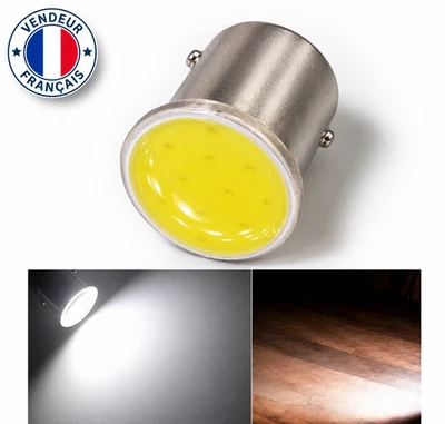 Ampoule LED BAY15D P21/5W COB 6000K Blanc Veilleuse 1157 Stop Feux arrière 12V - Photo 1/2