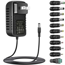 Universal DC15V 3A Power Supply with 11 DC Plug Tips AC120V to DC15Volt...