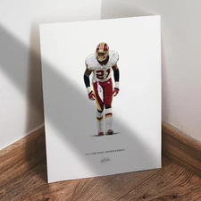 Sean Taylor Poster Washington Redskins Football 8x10 Illustration Art Print