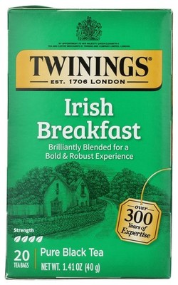 Twinings Irish Breakfast Tea, Robust 20 Count (Pack of 1), Black Tea Single