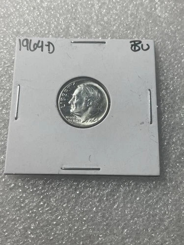 1964 D Roosevelt Dime BU Uncirculated Mint State 90% Silver 10c US Coin