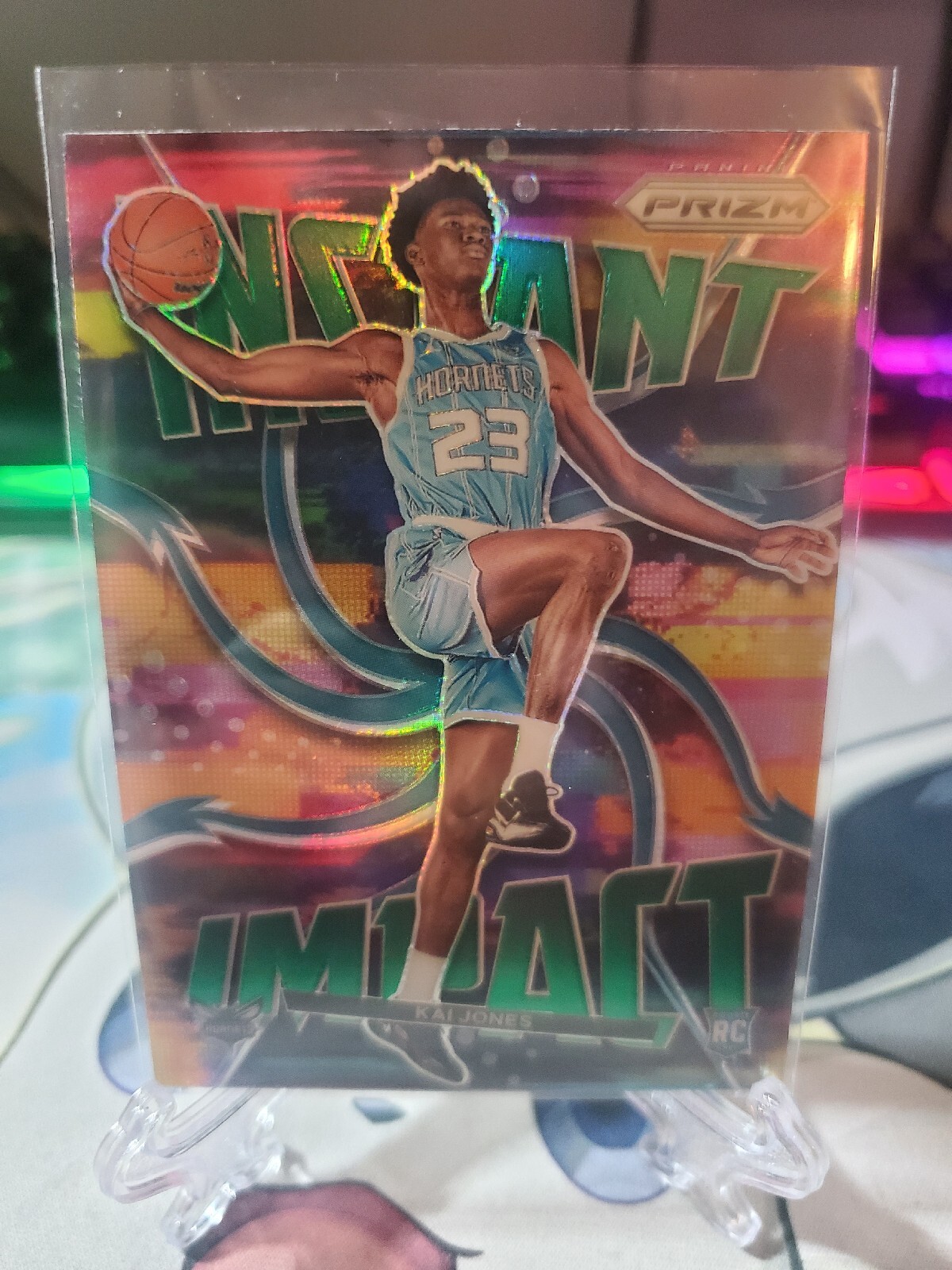 2021-22 Panini Prizm KAI JONES #20 RC ROOKIE Green Wave Instant Impact Insert