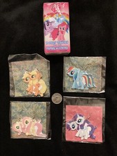 My Little Pony Earrings Lot 4 Flat Resin For Pierced Ears plus Tissue Gift