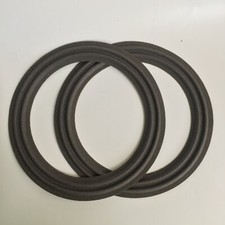 2 Pcs 8 inch 194mm Speaker Foam Surrounds Black w/2 Edges For Speaker Repair