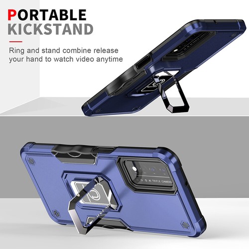 For T-Mobile Revvl V Plus Metal Ring Kickstand Case Dual Layer Shockproof Cover - Picture 21 of 44