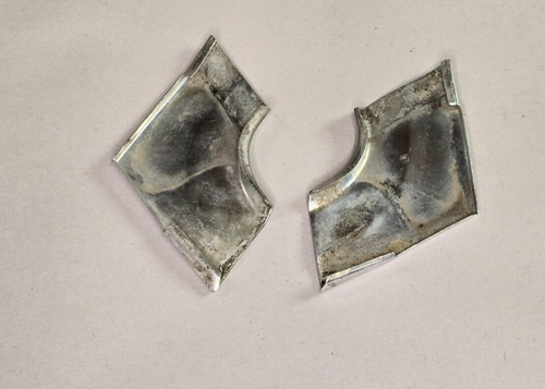 Mercedes R107 Windshield Lower Corner Molding Pair **HEAVY WEAR** - Picture 4 of 6