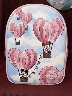 Disney Mickey Minnie Heart Balloon Valentine’s Day mini backpack new Disney Loungefly Mini Backpack Mickey Minnie Valentines main image 4