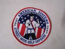 PATCH MARSHAL ARTS AMERICAN SYSTEMS HANSHI JACK BUCKLEY STREET WISE SELF DEFENSE