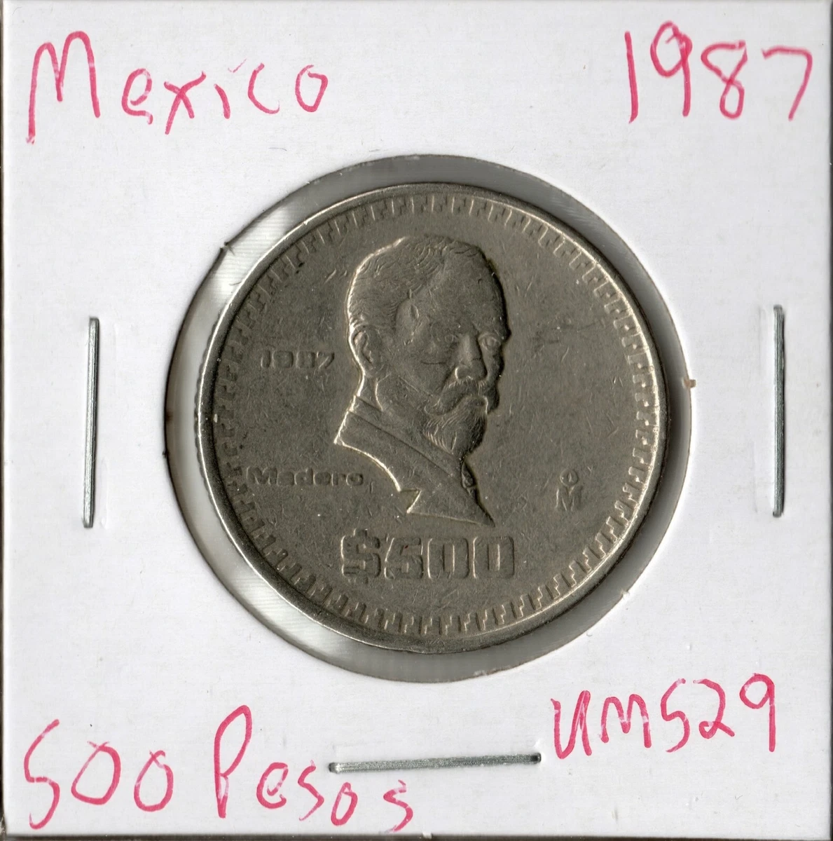 25+ Denomination 1987 Mexican Coins (1905-Now) 500 Pesos for sale