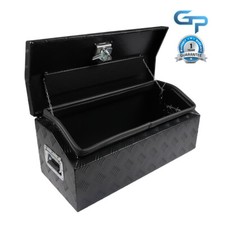 Black Aluminum Truck Tool Box 30 X 13 X 13 For Flatbed Trailer Pickup Garage