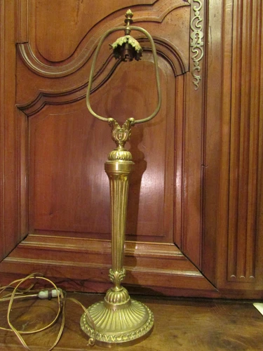 old large lamp in gilded bronze 19th century 63.5 cm Louis XVI style