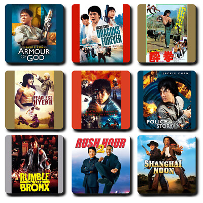Jackie Chan Filme Untersetzer - Becher - Hartholz - Geschenk Hongkong Untersetzer Kung Fu 