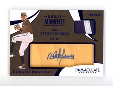 2020 Immaculate Debut Moments RELIC AUTO #DM-RB Ronald Bolanos /25 - Padres (W)