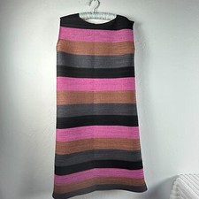 Womens Mini Shift Dress Multicolor Colorblock Sleeveless Pleated Party M/L