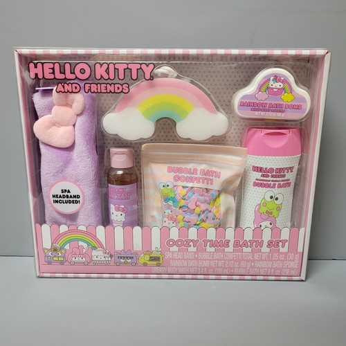 Hello Kitty Cozy Time Bath Set Spa Headband Confetti wash bubble Bath ...