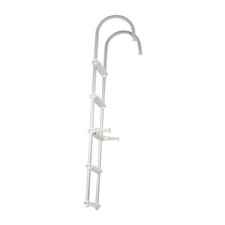 Boat Ladder Aluminium Hook Over Boarding Ladder 5 Steps Alloy Removable LADAL5