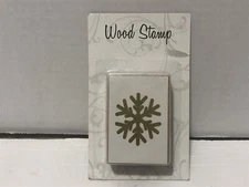 WOOD STAMP SNOWFLAKE 2008 DEVRIAN GLOBAL INDUSTRIES NEW IN PACKAGE