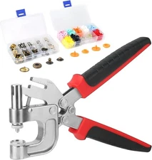 Leather Snaps and Fasteners Kit, Plastic Snaps for Fabric with Tool, Built-in...
