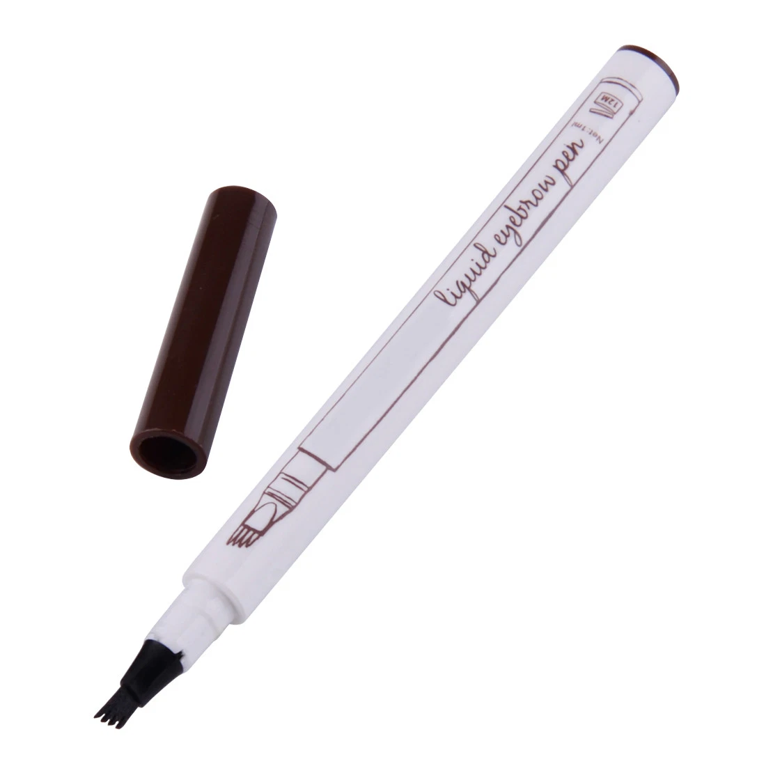 4 Head Tip Makeup Microblading Tattoo Eyebrow Pencil Sketch Ink Pen Brown