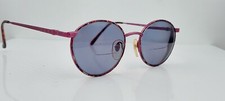 Vintage Elan 9158 Red Pink Oval Metal Sunglasses Korea FRAMES ONLY