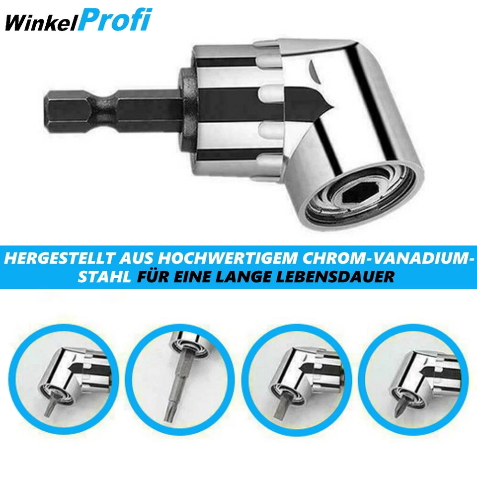 WinkelProfi Winkelbohradapter Winkelbohrvorsatz Winkelaufsatz Winkelschrauber - Bild 4 von 4