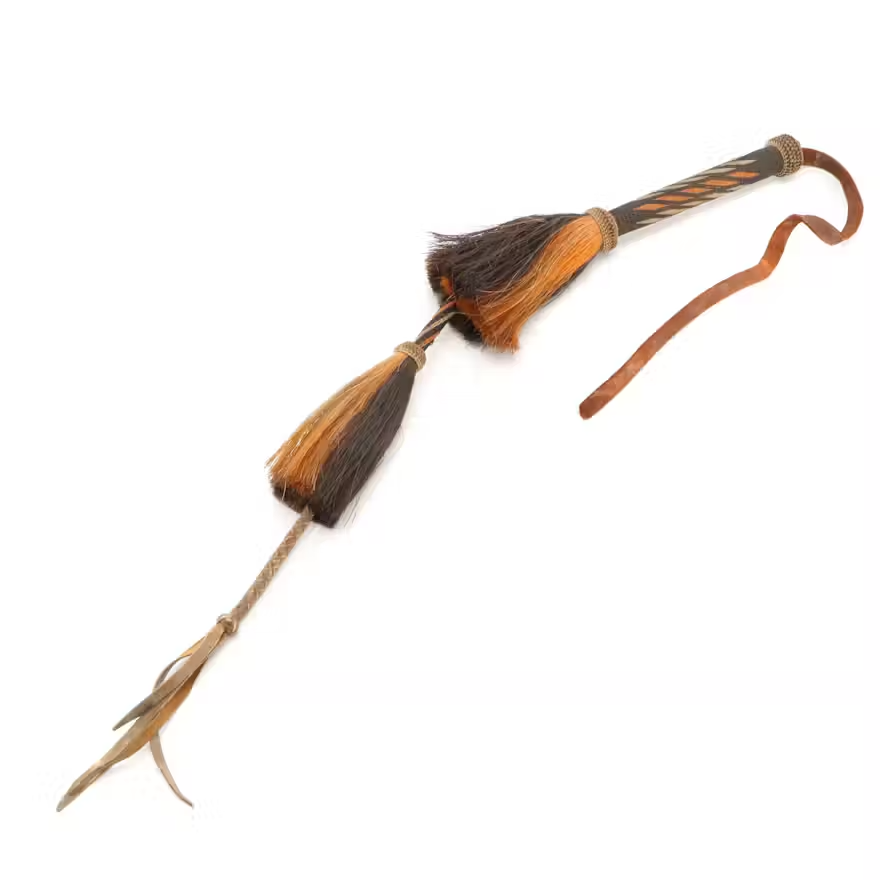 Horsehair Quirt, Horsehair whip, Old Braided Prison Hitched or Indian