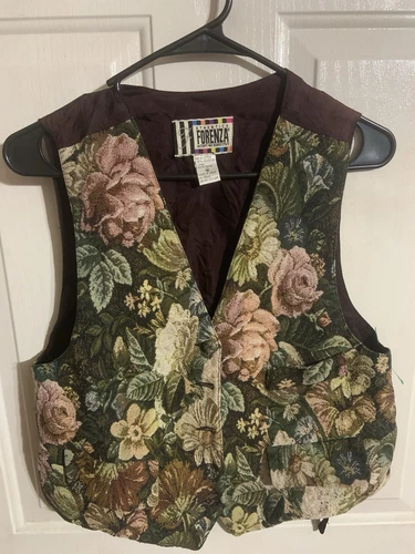 Vintage FORENZA Floral Vest Size Medium