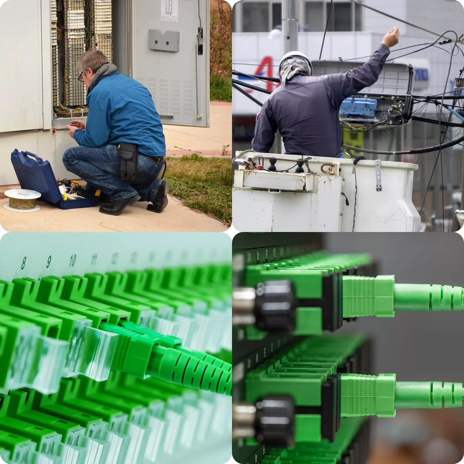 -50M(165ft) SC/APC to SC/APC Outdoor Fiber Optic Cable, Simplex Single Mode F...