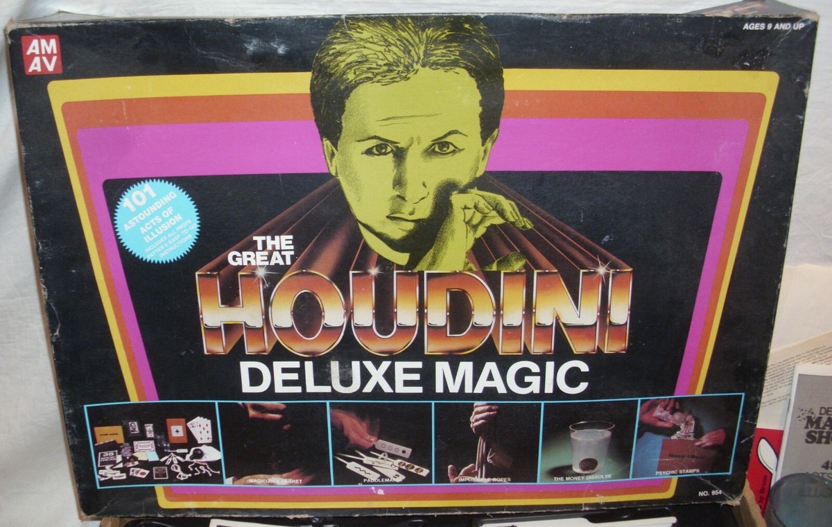 THE GREAT HOUDINI DELUXE MAGIC TRICKS PLAY SET BOXED AMAV 1984 | eBay