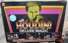 THE GREAT HOUDINI DELUXE MAGIC TRICKS PLAY SET BOXED AMAV 1984