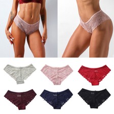 Women Lace Low Waist Underwear Floral Seamless Cotton Crotch Underpants