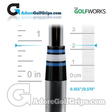 The GolfWorks 8R Designer Ferrules 0.355"-0.370" (22.25mm) - Black/Blue/White