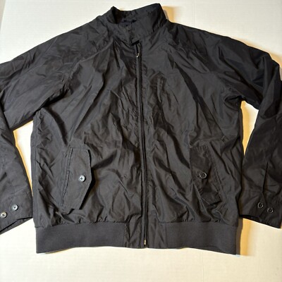 Lands End Men's Black Full Zip Jacket Sz L A1697