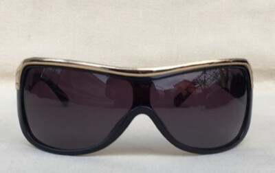 Auth PRADA Vintage Tortoise Gold Accents 1990 Sunglass Oversized