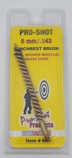 Pro-Shot 6mm Rifle Bore Benchrest Brush Bronze Bristles and Brass Core, 6R NEW