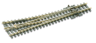 Peco SL-E395 Weiche mittlerer Radius rechts, Weiche Code 80 Electrofrog Spur N