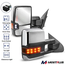 Power Fold Heated Side View Tow Mirror for 14-18 Chevy Silverado GMC Sierra 1500