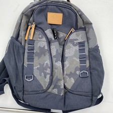 Jeep Backpack/Diaper Bag in Gray  Blue Camo Design with Leather Tabs 18"