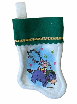 Santa's Best Disney's Winnie the Pooh Mini Christmas Stocking Eeyore Piglet 6''