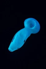 3" Twisted Glow in the Dark TOBACCO  Hand Smoking Pipe w/ Carb Hole