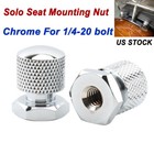 2PCS Solo Seat Nut Chrome Bolts Rear Fender For Harley Touring Road King Softail