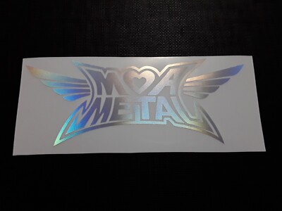 Moa Babymetal Logo Holo Foil Silver Sticker Vinyl Decal Baby Metal