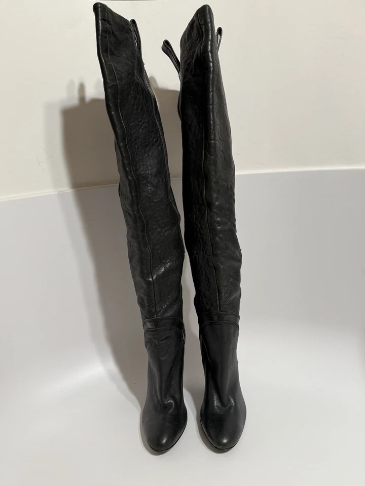 Botas Sobre la Rodilla Vivienne Westwood De Colección Cuero Negro 36 Foto 4 de 4