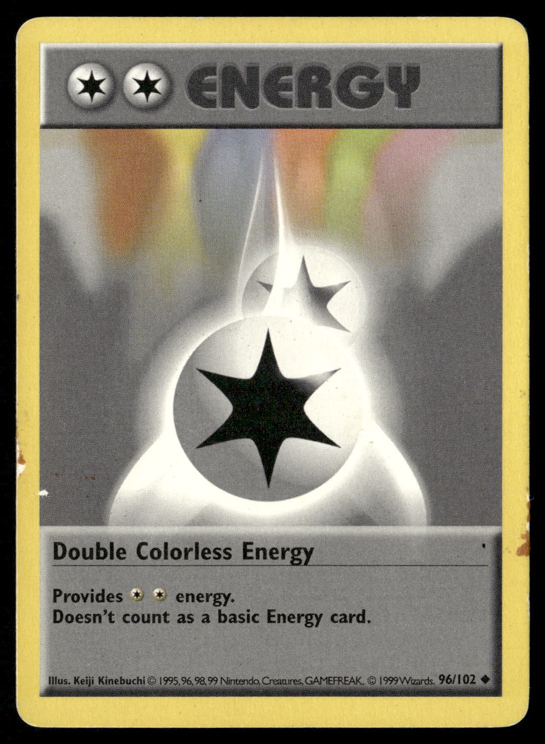 Double Colorless Energy 96/102 Uncommon Base Set Shadowless Pokemon Unlimited MP
