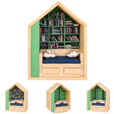 300 PCS Stress Relief Mini Bookshelf Books Miniature Library Home Office Decor