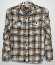George Long Sleeve Button Up Flannel Shirt Men's Large