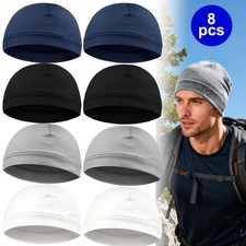 8x Unisex Cotton Beanies Hats Knitted Caps Warm Windproof for Outdoor Activities