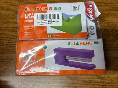 JAM Paper Purple Desk Stapler, Plastic, 1.12'' H, 2.5'' W