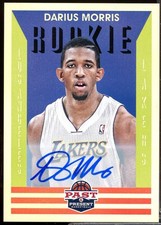 Darius Morris Rookie Card 2012-13 Panini Past and Present Autograph #189 . rookie card picture
