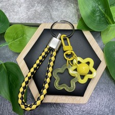 5 Stainless Steel Star Bell Charms Wristlet Keychain New Free Ship C575